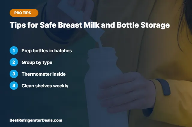 Tips for Safe Breast Milk and Bottle Storage tips card