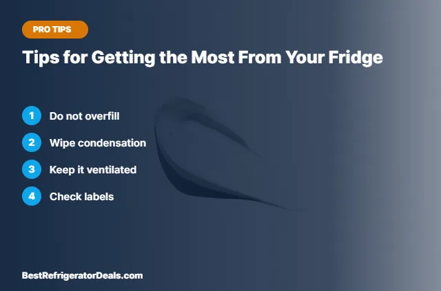 Tips for Getting the Most From Your Fridge tips card