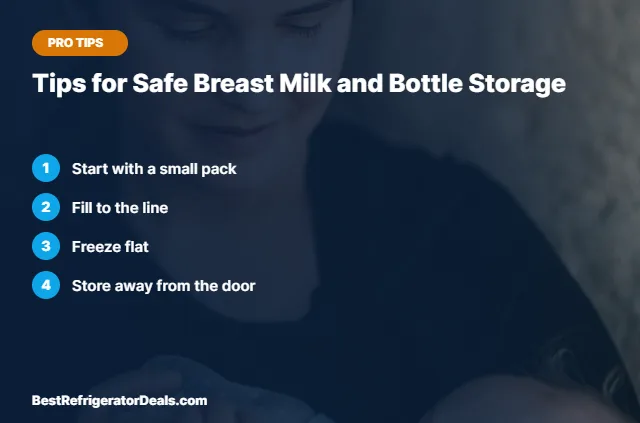 Tips for Safe Breast Milk and Bottle Storage tips card