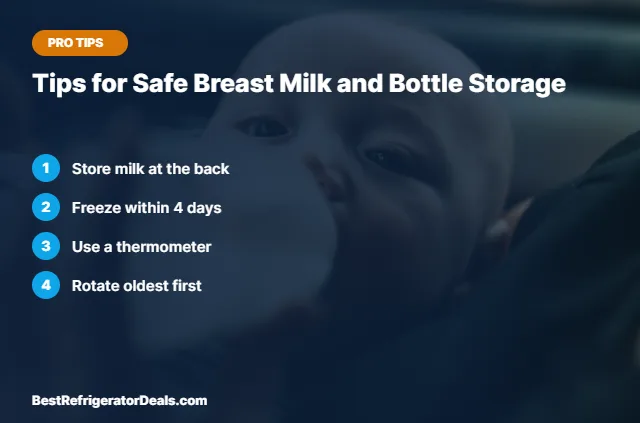 Tips for Safe Breast Milk and Bottle Storage tips card