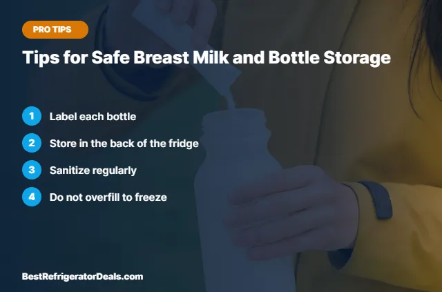 Tips for Safe Breast Milk and Bottle Storage tips card