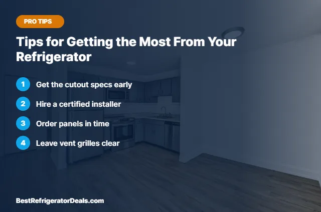 Tips for Getting the Most From Your Refrigerator tips card