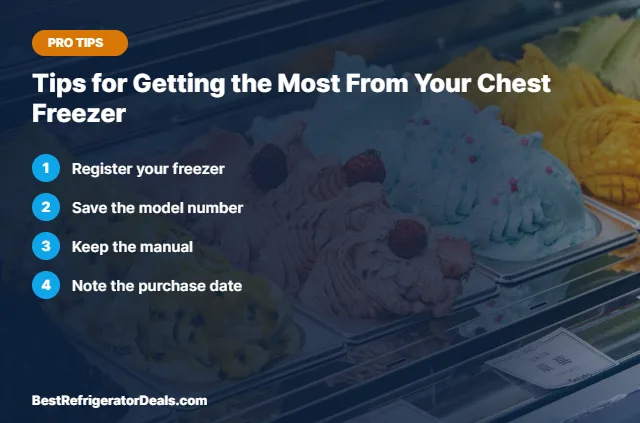 Tips for Getting the Most From Your Chest Freezer tips card