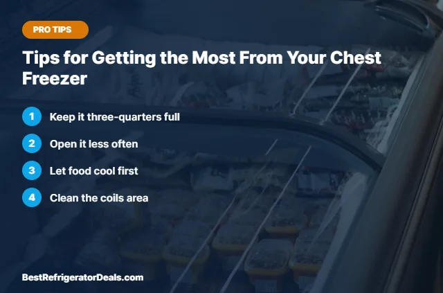 Tips for Getting the Most From Your Chest Freezer tips card
