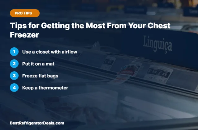 Tips for Getting the Most From Your Chest Freezer tips card