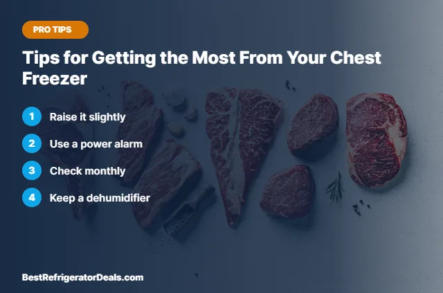 Tips for Getting the Most From Your Chest Freezer tips card