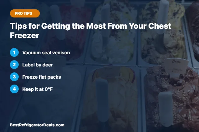 Tips for Getting the Most From Your Chest Freezer tips card
