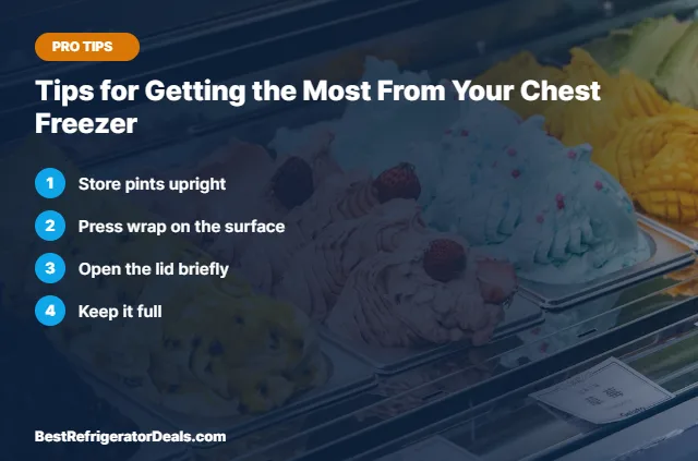 Tips for Getting the Most From Your Chest Freezer tips card