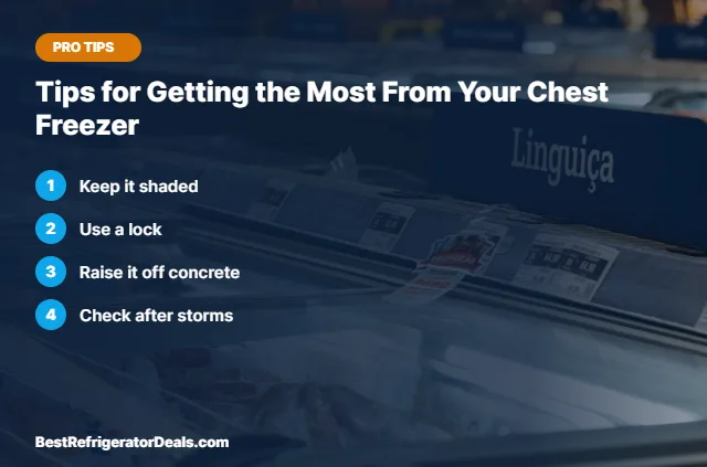 Tips for Getting the Most From Your Chest Freezer tips card