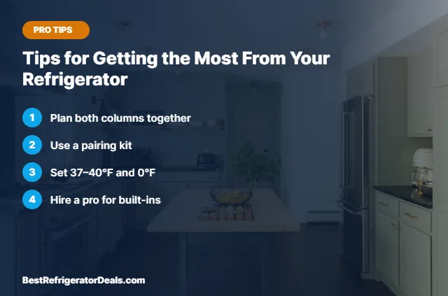 Tips for Getting the Most From Your Refrigerator tips card