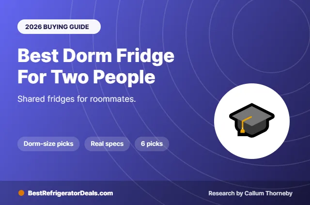 best dorm fridge for two people 2026 buying guide cover