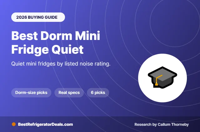 best dorm mini fridge quiet 2026 buying guide cover