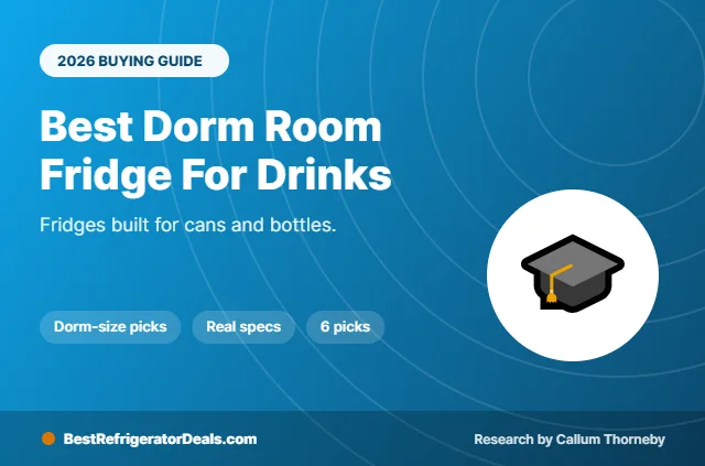 best dorm room fridge for drinks 2026 buying guide cover