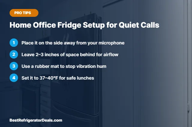 Home office mini fridge setup tips