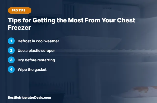 Tips for Getting the Most From Your Chest Freezer tips card