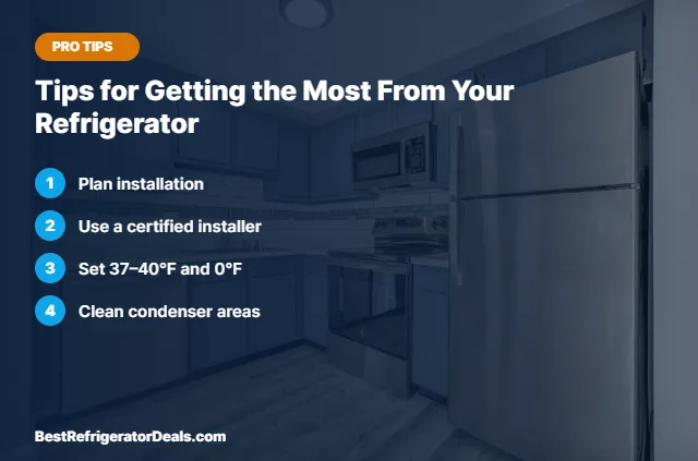 Tips for Getting the Most From Your Refrigerator tips card