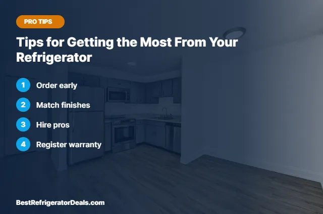 Tips for Getting the Most From Your Refrigerator tips card