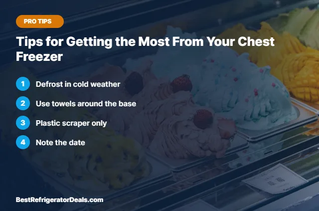 Tips for Getting the Most From Your Chest Freezer tips card