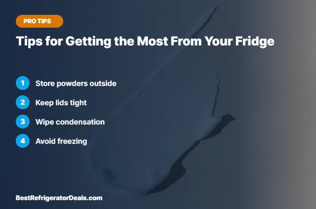 Tips for Getting the Most From Your Fridge tips card