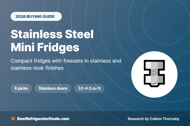 best mini fridge with freezer stainless steel 2026 buying guide cover