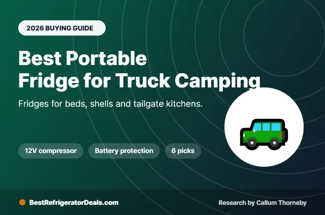 best portable fridge for truck camping 2026 buying guide cover
