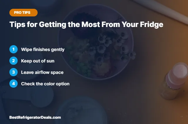 Tips for Getting the Most From Your Fridge tips card