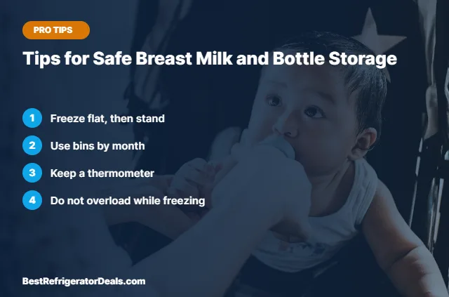 Tips for Safe Breast Milk and Bottle Storage tips card