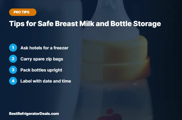 Tips for Safe Breast Milk and Bottle Storage tips card