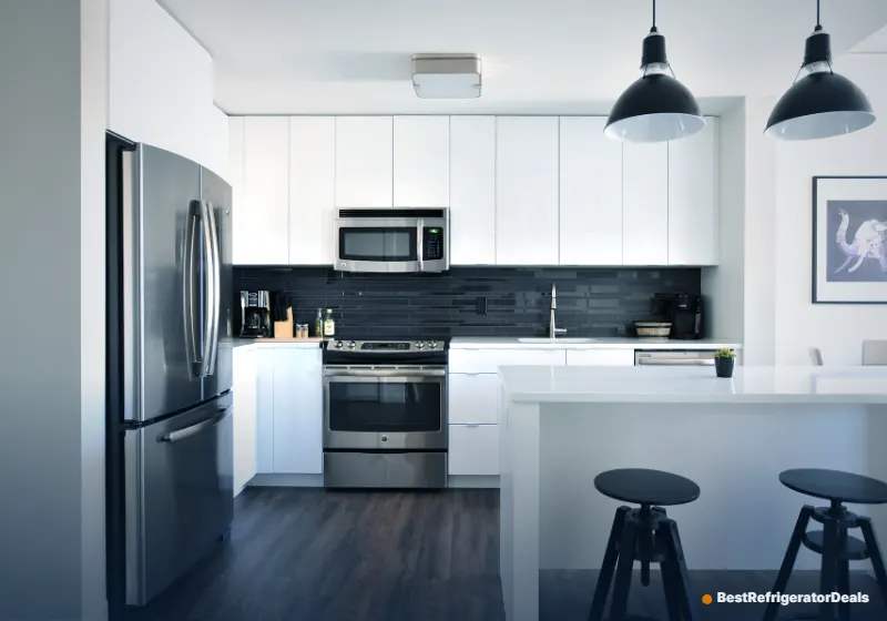 French door refrigerator in a modern kitchen